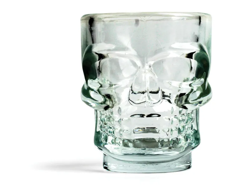 Kikkerland GL06 schnapsglas Skull in set van 4