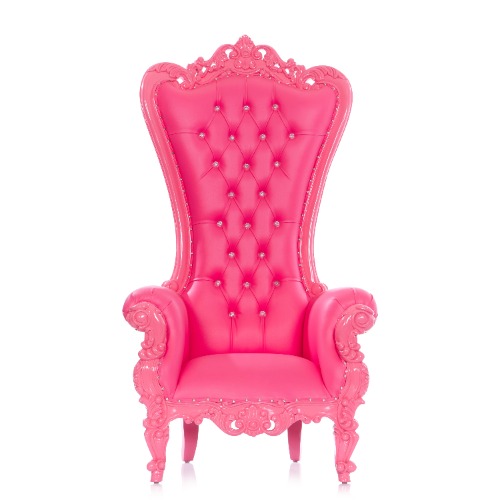 "Queen Tiffany"  Throne Chair - Hot Pink / Hot Pink