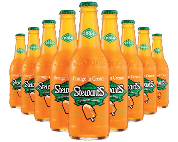 Stewart's Orange & Cream Soda, 12 fl oz (12 Glass Bottles) - Orange & Cream Soda 12 Fl Oz (Pack of 12)