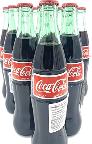 Mexican Coca Cola Glass Bottles 12 oz 10PK -Coke with Real Cane Sugar - 10