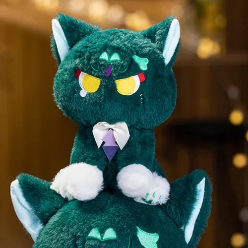 CALEMBOU Cute Plushies Anime Plush Pillow Tighnari Xiao Stuffed Animal Collectible Birthday Home Decor for Genshin Fans (XiaoCat) - Xiaocat