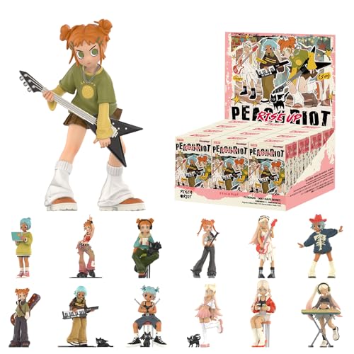 POP MART Peach Riot Rise Up Series Figures, Random Design Mystery Toys for Modern Home Christmas Halloween Decorations Indoor, Collectible Toy Set for Desk Accessories,Whole Set - Peach Riot Rise Up - Whole Set