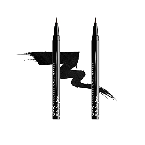 NYX Professional Makeup Eyeliner Feutre Epic Ink Liner, Waterproof, Formule Vegan, Lot de 2, Teinte : Black (01) - Lot de 2 - 01 Black