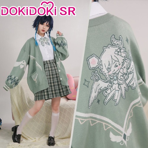 【Ready For Ship】DokiDoki-SR Game Genshin Impact Venti Cosplay Costume JK Uniform Casual Wear | Coat Only-S/M