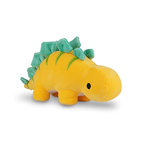 Avocatt Yellow Stegosaurus Dinosaur Plushie - 10 Inches Stuffed Animal Plush Dino - Plushy and Squishy Dinosaur with Soft Fabric and Stuffing - Cute Toy Gift for Boys and Girls