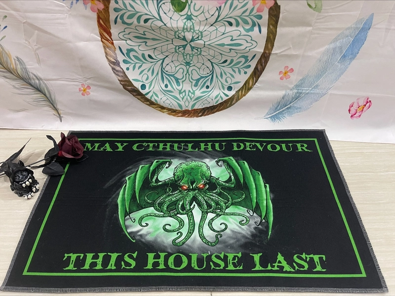 May Cthulhu Devour This House Last Doormat - Welcome Mat - Home Decor - Housewarming Gift - Couples Gift Doormat - Halloween Decor