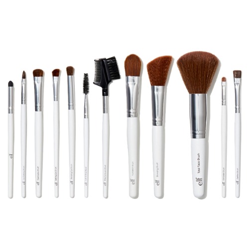 e.l.f. Professional Set Of 12 Brushes, Vegan Makeup Tools, For Expert Blending, Contouring & Highlighting - 