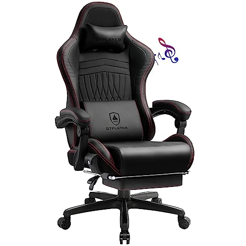 GTPLAYER pro-r Gaming Chair, Red - Red - Leather