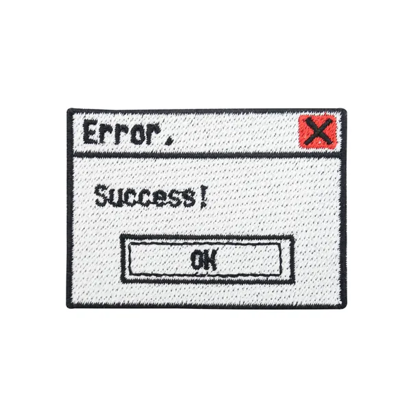 Iron-on patch Funny error. Success! Error message | Retro Gamer Patches, Computer Ironing Image, Iron, Gaming Patch Finally Home