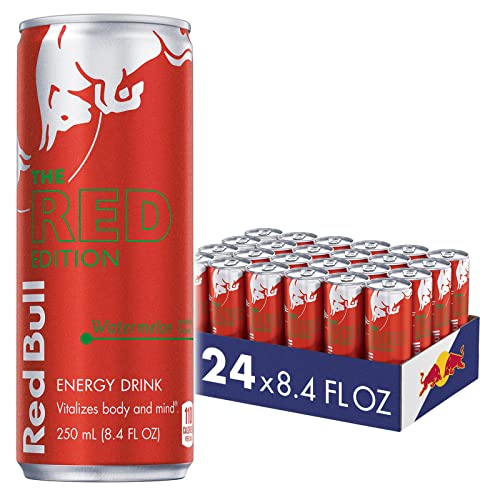 Red Bull Red Edition Watermelon Energy Drink, 8.4 Fl Oz, 24 Cans - Watermelon - 8.4 oz., 24pk, (1x24)