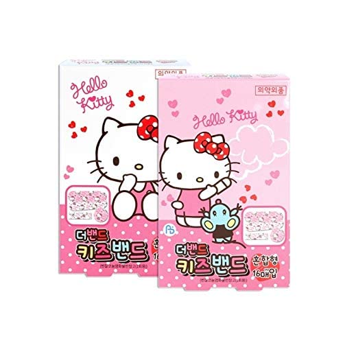 Sanrio Hello Kitty Band First Aid Tape Bandages : 32pcs (2 Boxes)