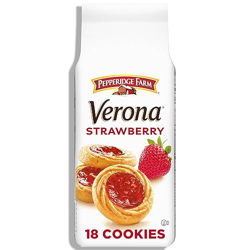 Pepperidge Farm Verona Strawberry Thumbprint Cookies, 6.75 OZ Bag (18 Cookies) - Strawberry - 6.75 Ounce (Pack of 1)