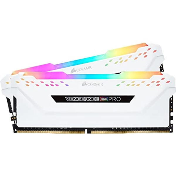 Corsair Vengeance RGB Pro 32GB (2x16GB) DDR4 3200 (PC4-25600) C16 Desktop memory – White (CMW32GX4M2E3200C16W)