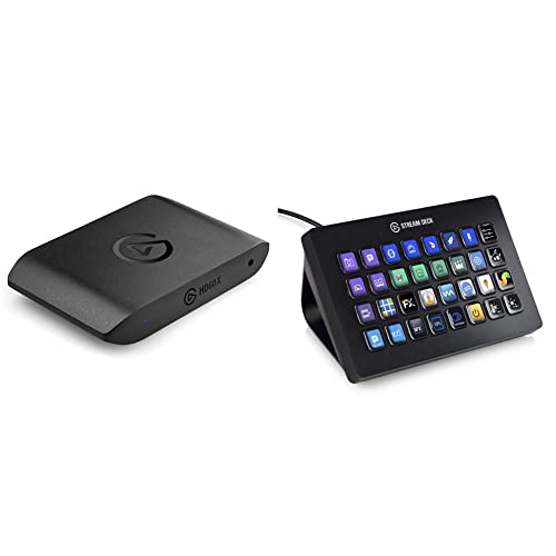 Elgato HD60 X External Capture Card - Stream and Record in 1080p60 HDR10 or 4K30 HDR10 with Ultra-Low Latency on PS5, PS4/Pro, Xbox Series X/S, Xbox One X/S & Stream Deck XL Advanced Stream Control - HD60 X - Card + Advanced Stream Control