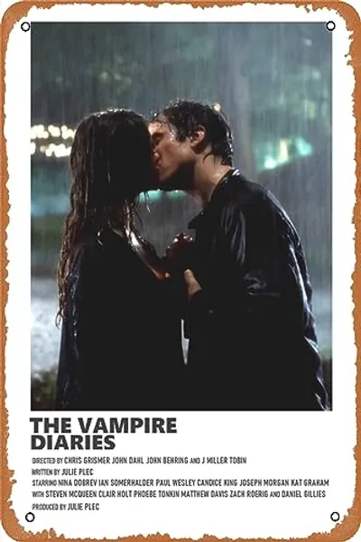 The Vampire Diaries Poster,Vintage Metal Tin Sign,Wall Plaque Decor Metal Poster 8x12 Inch