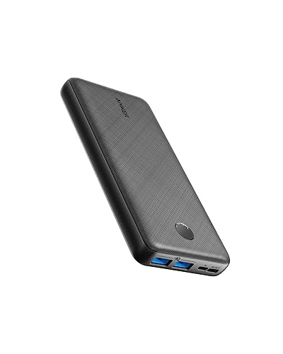 Anker Portable Charger, 20,000mAh Battery Pack USB-C Input and Output (Black）