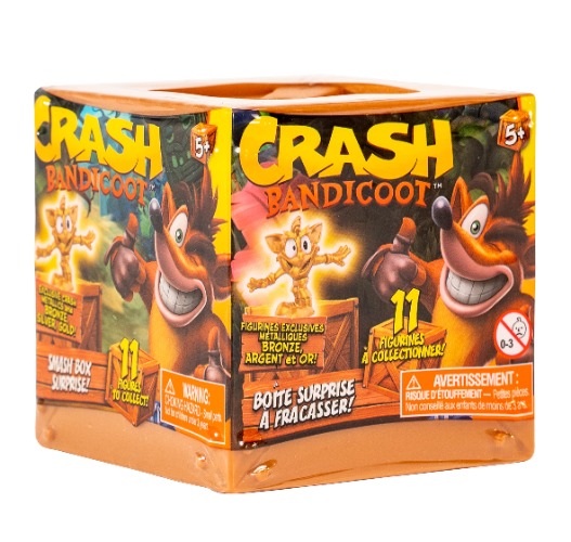 Crash Bandicoot Smash Box Surprise HE21522 | Collectable Retro Gaming Figure for Kids