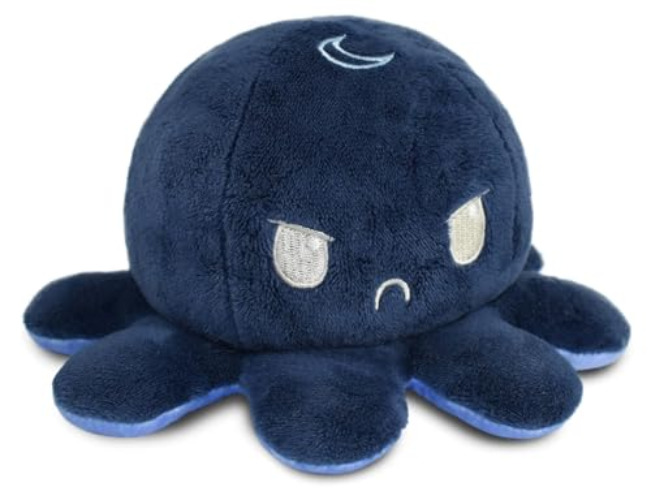 TeeTurtle - The Original Reversible Octopus Plushie - Day + Night - Cute Sensory Fidget Stuffed Animals That Show Your Mood - Day + Night
