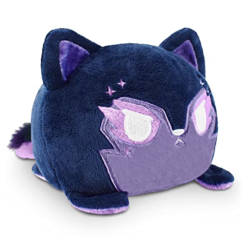 TeeTurtle - The Original Reversible Wolf Plushie - Galactic Purple - Cute Sensory Fidget Stuffed Animals That Show Your Mood - Galactic Wolf