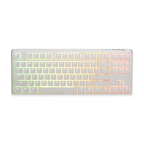 Ducky One 3 TKL Pure White Hotswap RGB Mechanical Keyboard (Cherry MX Clear) - Cherry MX Clear
