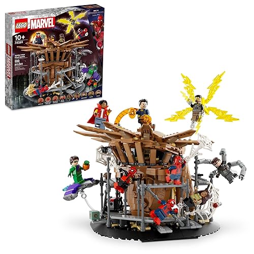 LEGO Marvel Spider-Man Final Battle Building Toy Set, Marvel Collectible Based on The Climax of The Spider-Man: No Way Home Movie, Multiverse Marvel Playset with 3 Versions of Spider-Man, 76261 - Standard Packaging