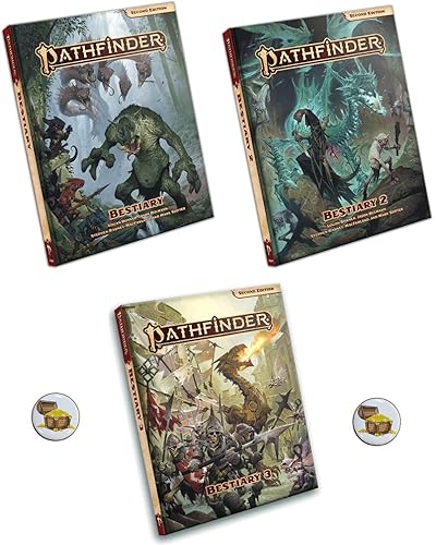 Bundle of Pathfinder 2E Bestiary 1 to 3 Hardcovers