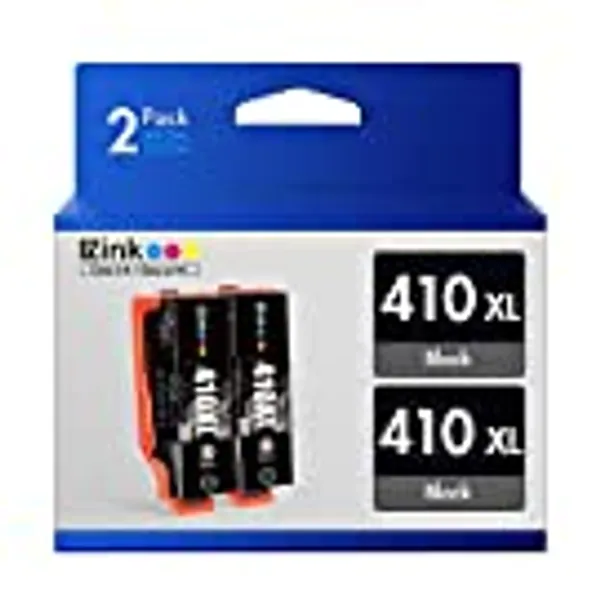 E-Z Ink (TM Remanufactured Ink Cartridge Replacement for Epson 410XL 410 XL T410XL to use with Expression XP-640 XP-830 XP-7100 XP-530 XP-630 XP-635 (2 Black with The Newest Updated Chip)