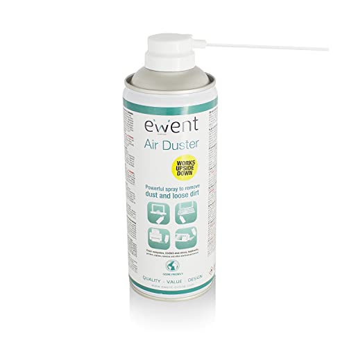 Ewent EW5600 - Spray de aire comprimido limpia polvo reversible, color blanco, 220 ml (Paquete de 1) - Aire comprimido 200ml Reversible - 220 ml (Paquete de 1)