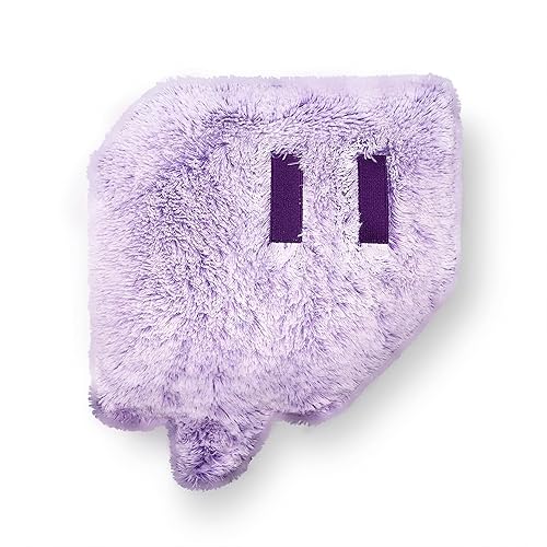 Twitch Glitch Pillow Plush - Faux Fur - Purple Faux Fur