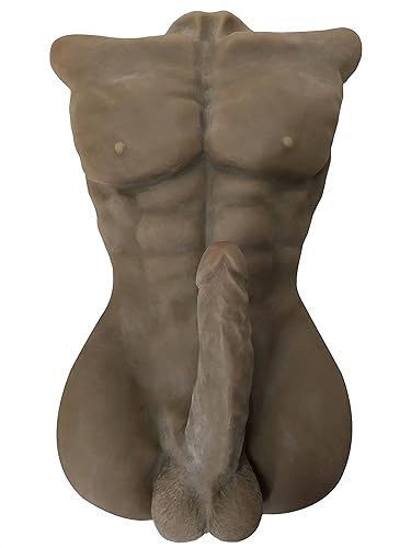 Male Sex Doll for Women with Realistic Dildo,Life Size Sex Doll Full Size Sex Doll Torso Adult Sexdoll with Penis Big Cock Tight Anal Unisex Sex Toy for Women Man Threesome Couple Sex Fun Masturbation - Brown Sex Doll - Silicone