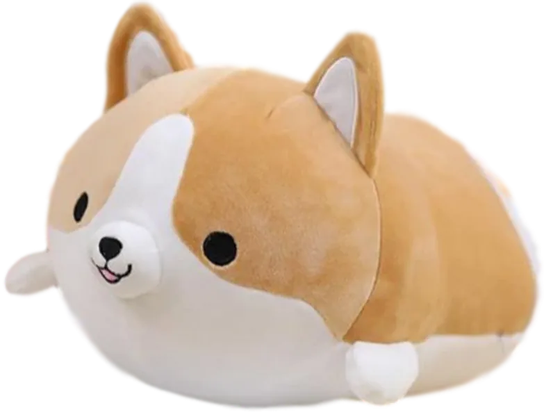 Happy Corgo Plushie (3 COLORS, 3 SIZES) by Subtle Asian Treats - Toasted / 12" / 30 cm