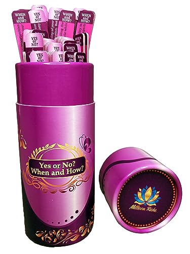 YES or NO? When and How? 50 Fortune Telling Sticks, Oracles, Fun Party Game, Icebreaker, Motivational Encouragement Messages, Family Game, Game for Team Building, School Fun.…