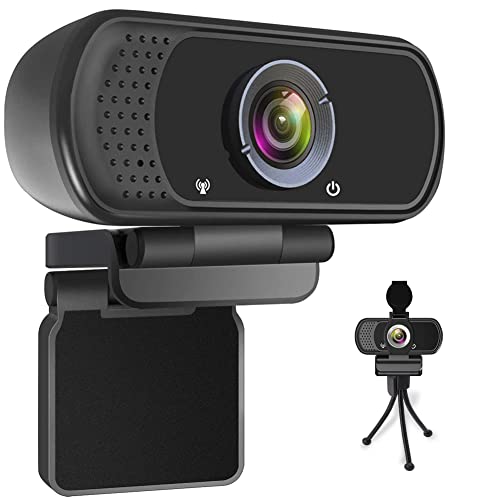 ZIQIAN HD Webcam 1080P Webcam,Live Streaming Web Camera with Stereo Microphone, Desktop or Laptop USB Webcam with 100 Degree View Angle for Conferencing, Streaming, Gaming.Video Calling (N5 Webcam)