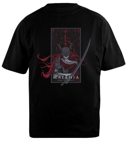Malenia Blade Of Miquella Oversized Bomullssvart Unisex T-Shirt - M