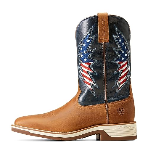 ARIAT Men's Ridgeback Venttek Western Boot - 11.5 Wide - Georgia Clay/Blue Bay