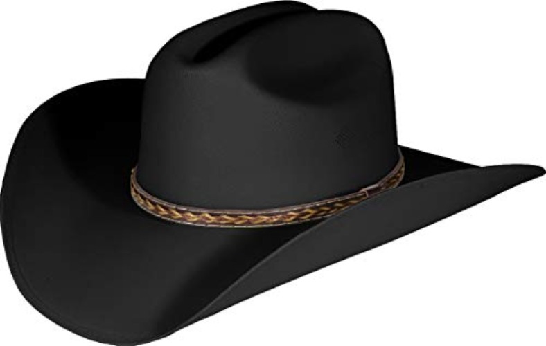 Enimay Western Cowboy & Cowgirl Hat Pinch Front Wide Brim Style - Small-Medium - Classic Black