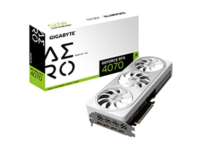 GIGABYTE GeForce RTX 4070 AERO OC 12G Graphics Card, 3X WINDFORCE Fans, 12GB 192-bit GDDR6X, GV-N4070AERO OC-12GD Video Card