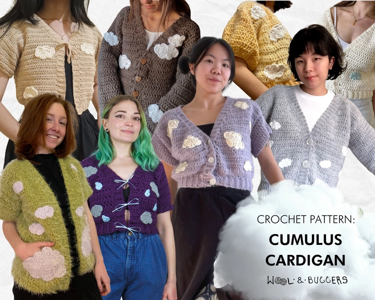 Cumulus Cardigan Crochet Pattern – ** PATTERN ONLY **