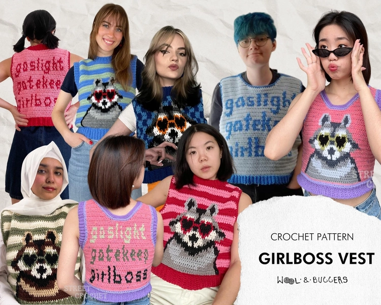 GIRLBOSS VEST crochet pattern ** PDF only **