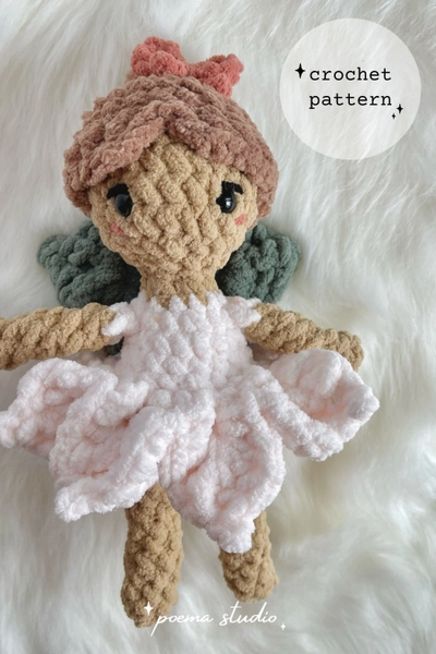 Kindred Spirits Mini Doll Crochet Pattern | Crochet Lovey Doll | Easy Crochet Pattern | Fairy Crochet Pattern | Ballerina Crochet Pattern
