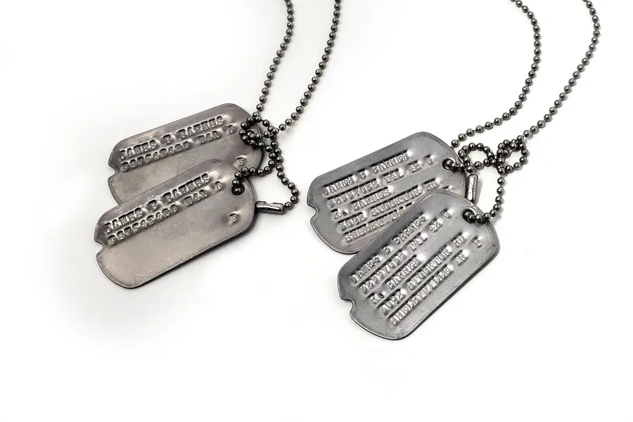 James Bucky Barnes WWII Style Military Dog Tags - Screen Accurate
