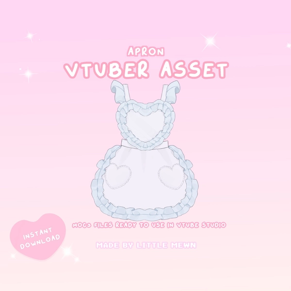 VTuber Asset | Rigged Sweetheart Apron Sky