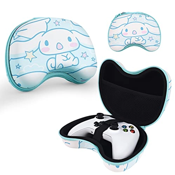 DLseego Long Ear Dog Carrying Case For Xbox One PlayStation5 PS4 DualSense Switch Pro Wireless Controller Portable Protective Travel Storage Bag Shockproof Accessory Hard Shell Box -- Blue - Blue