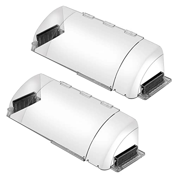 2 Pack Air & Heat Deflector for Vents, Sidewalls and Ceiling Registers, Adjustable from 8.5" to 15" - Transparent,2 pack