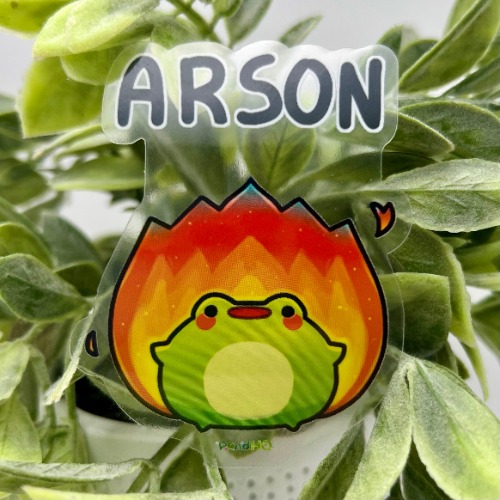 Arson Frog Sticker