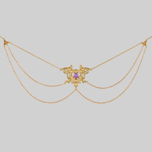 MALVOLIA. Garden of Remembrance Amethyst Necklace - Gold | Gold