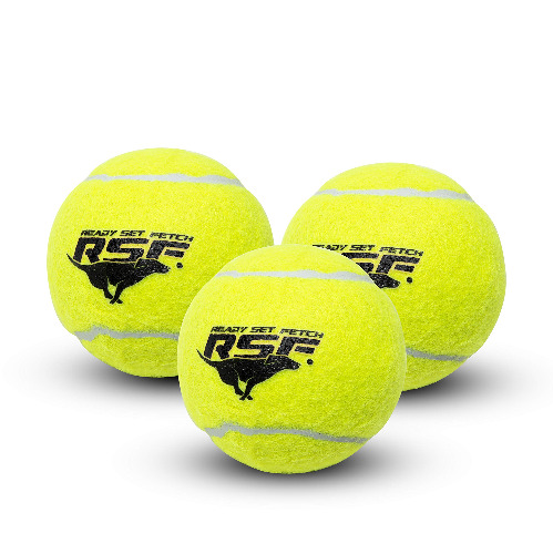 Franklin Pet Supply Squeaky Dog Tennis Balls - Ready Set Fetch Dog Toy Tennis Balls with Squeaker - Perfect Pet Toy Fetch Ball for Small, Medium + Large Dogs - 3 Pack