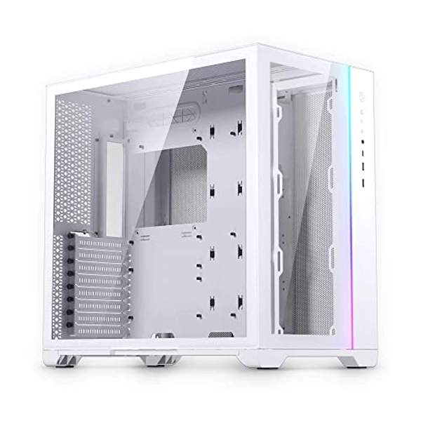 Magniumgear Neo Qube 2, Dual Chamber ATX Mid-tower,Digital-RGB Lighting, Tempered Glass Panels, White