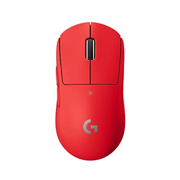 Logitech G PRO X SUPERLIGHT Wireless Gaming Mouse, HERO 25K Sensor, Ultra-light with 63g, 5 Programmable Buttons, 70 hours Battery Life, Zero Additive PTFE Feet, PC/Mac - Red