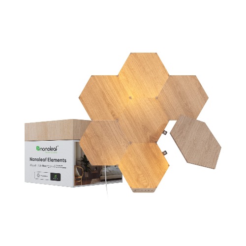 Nanoleaf Elements - Wood Look Hexagons Smarter Kit (7 Panels) - 
